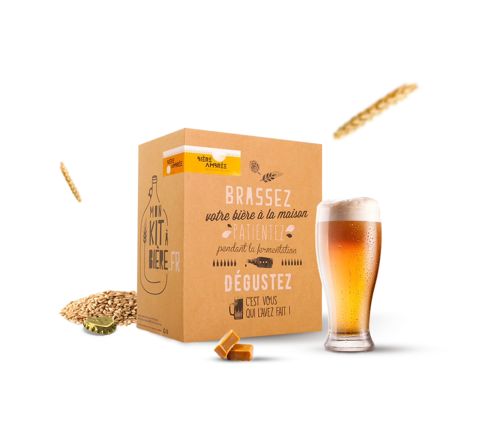 Kit intermédiaire de Brassage Artisanal Bière Ambrée 5 litres - Mon Kit à  Bière - Kit de brassage pour réaliser une bonne bière maison