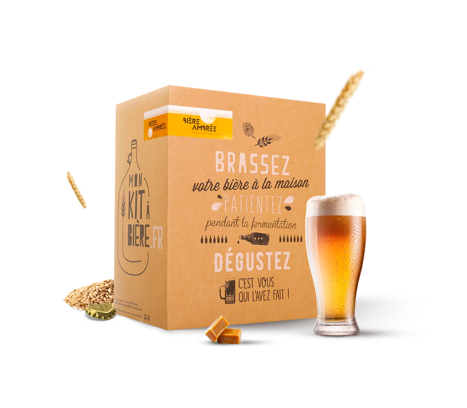 Kit complet brassage de bière ambrée - Sacrés Français !