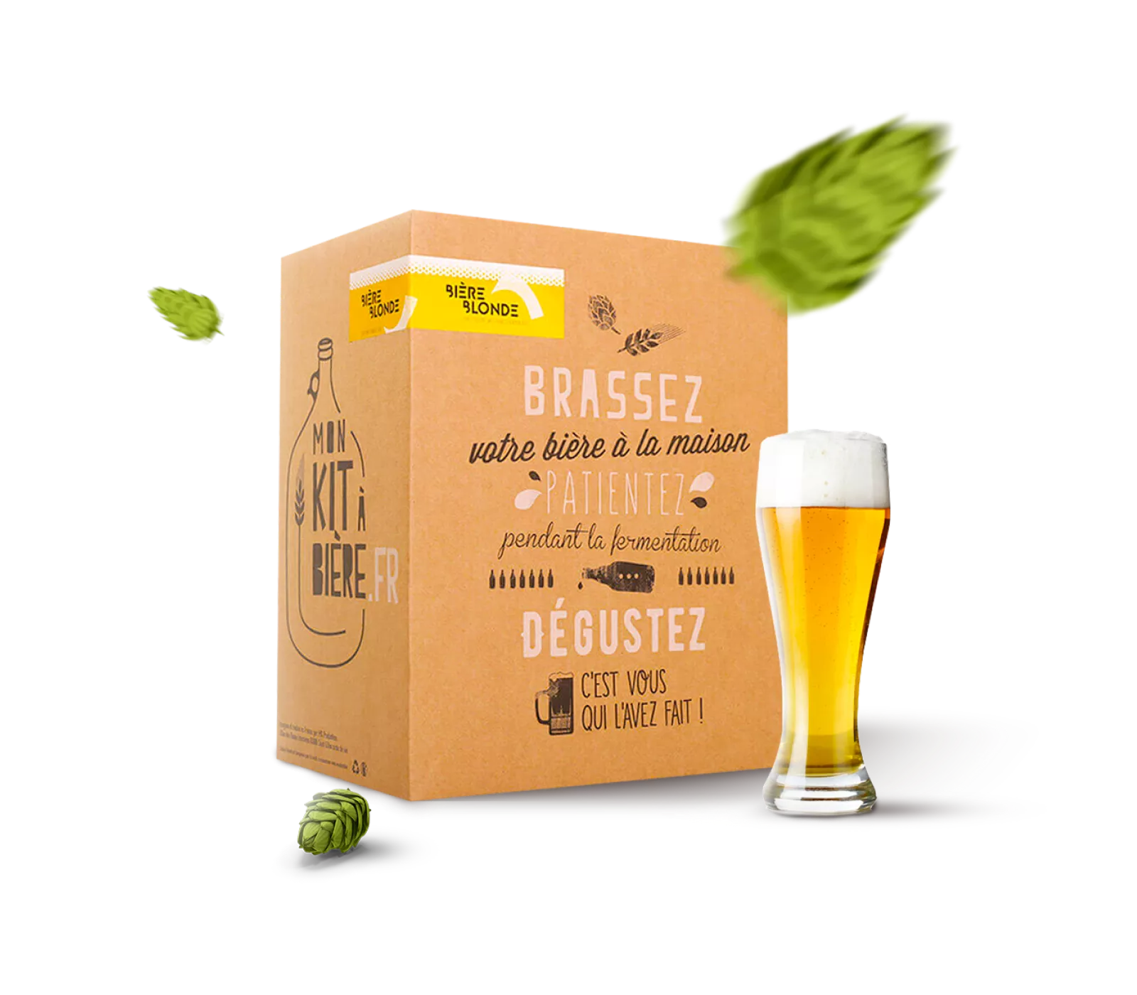 Kit complet de Brassage Artisanal Bière Blonde 5 litres - Mon Kit à Bière -  Kit de brassage pour réaliser une bonne bière maison