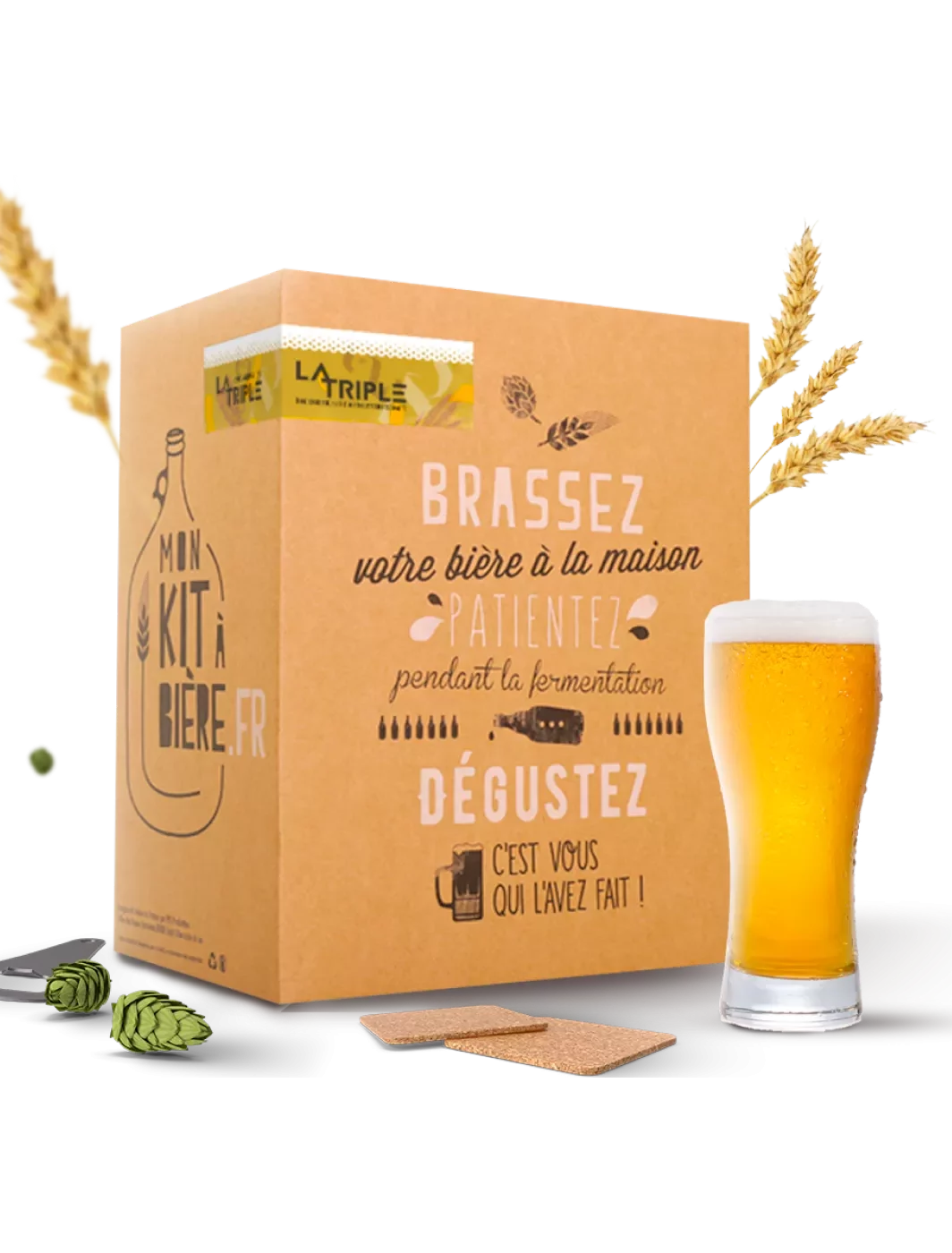 Kit complet de Brassage Artisanal de Bière Ambrée 5 Litres Mon Kit