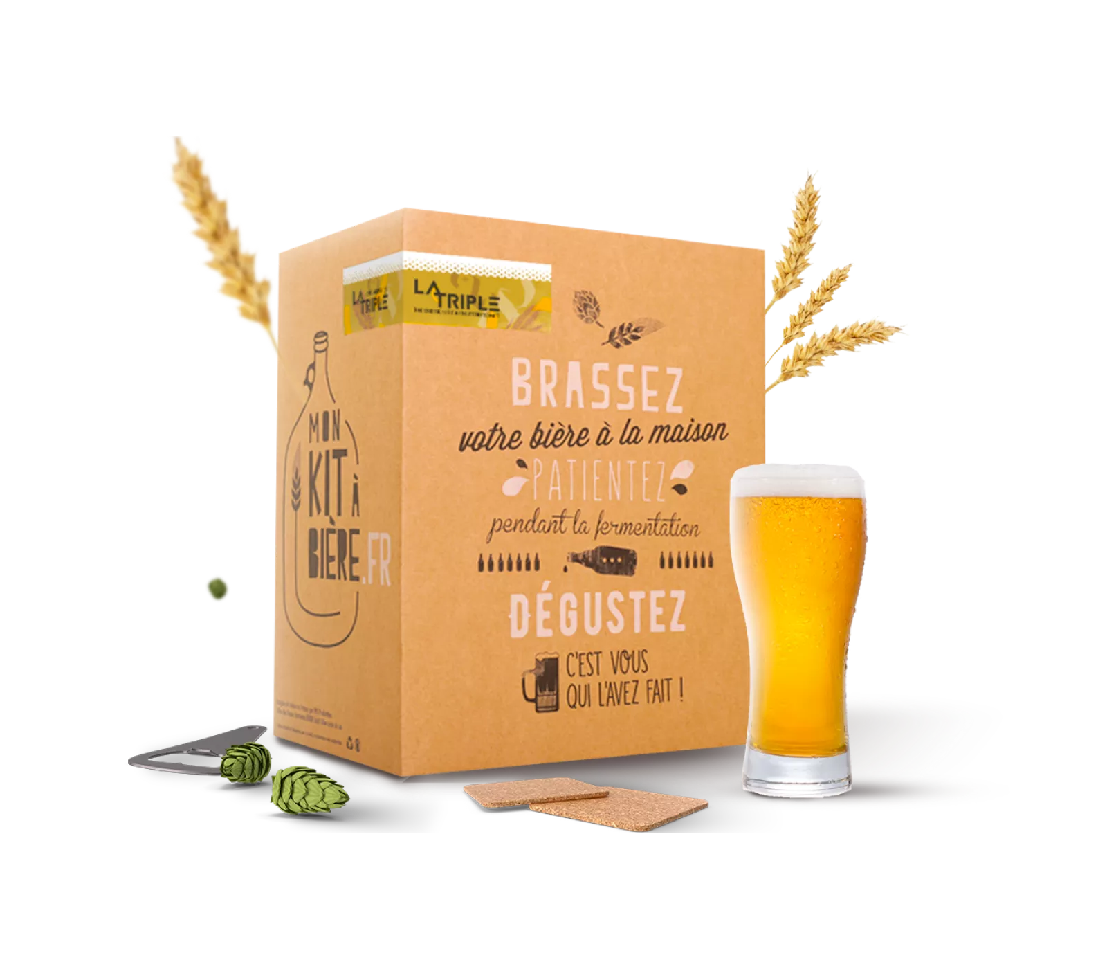 Kit complet de Brassage Artisanal Bière Triple 5 litres - Mon Kit à Bière -  Kit de brassage pour réaliser une bonne bière maison