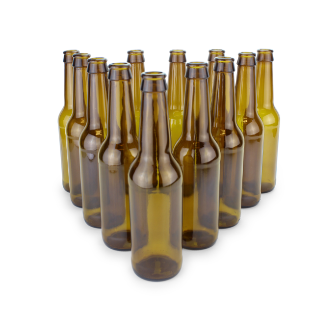 Lot de 12 bouteilles de bière en verre ambré de 473 ml pour brassage à la  maison avec bouchons à rabat