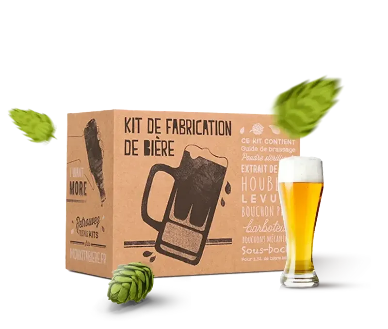 Kit de découverte de brassage Artisanal Bière Blonde 2 litres - Mon Kit à  Bière - Kit de brassage pour réaliser une bonne bière maison